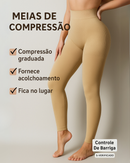 Calça Legging Canelada de Cintura Alta Sem Costura