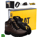 Bota Cat Adventure Trilha + Cinto Carteira Relógio e Chaveiro