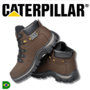 Bota Coturno Adventure Caterpillar de Couro Costurado Reforçado Original