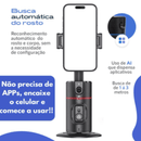 Gimbal Inteligente de Rastreamento Facial Automático para Celular - Suporte Rotativo com Controle Remoto Sem Fio