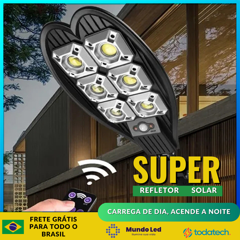 Mega Refletor Solar | 700 W | Iluminação de Rua