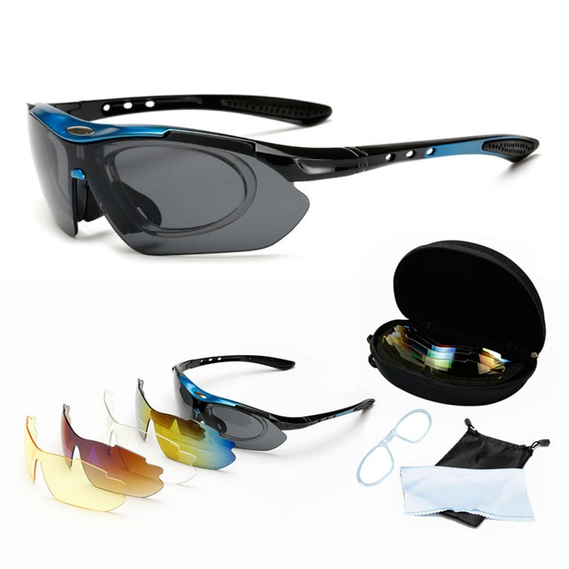 Óculos Bike 5 Lentes Polarizadas