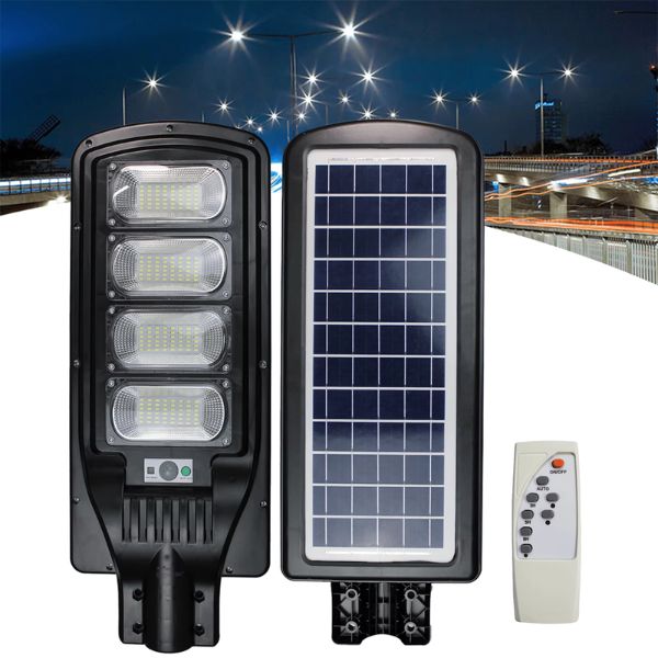 Luminária Solar Publica LED 200W - Refletor Potente para Poste Holofote com Sensor à Prova D'água