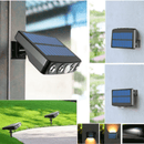 Luminária Solar Led - Luzes giratórias à prova d'água com sensor de movimento