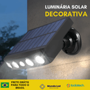 Luminária Solar Led - Luzes giratórias à prova d'água com sensor de movimento