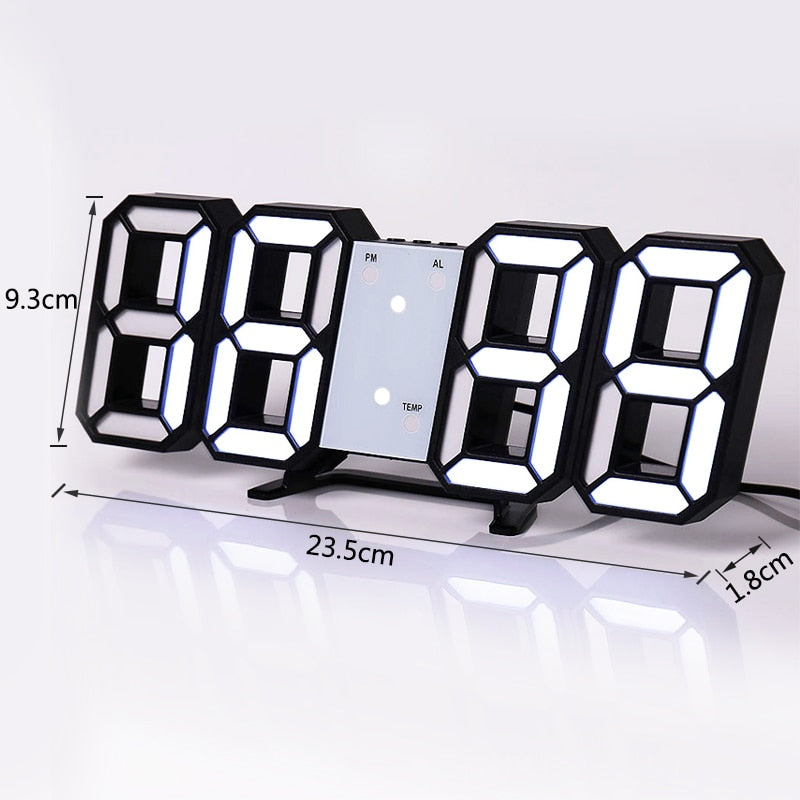Relógio Digital LED 3D Brilhante + FRETE GRÁTIS + BRINDE EXCLUSIVO (SOMENTE HOJE)