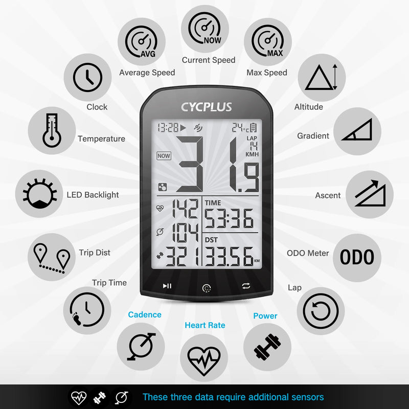Computador de Bicicleta CYCPLUS M1 - Kit Completo + Frete Grátis