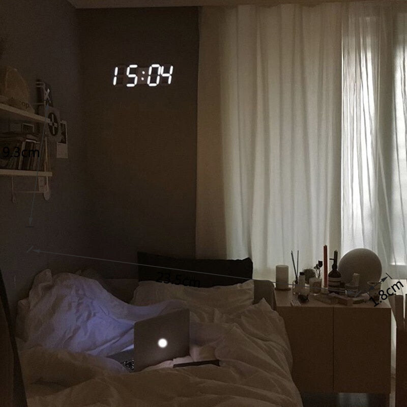 Relógio Digital LED 3D Brilhante + FRETE GRÁTIS + BRINDE EXCLUSIVO (SOMENTE HOJE)