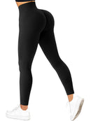 Calça Legging Canelada de Cintura Alta Sem Costura