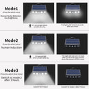 Luminária Solar Led - Luzes giratórias à prova d'água com sensor de movimento