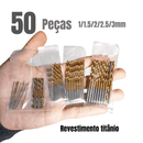 50 Brocas de Aço e Titânio