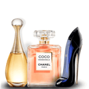 KIT [PAGUE1LEVE3] - Kit 3 Perfumes Femininos - Jadore, Coco Chanel Mademoselie e Good Girl (100 ml cada)l